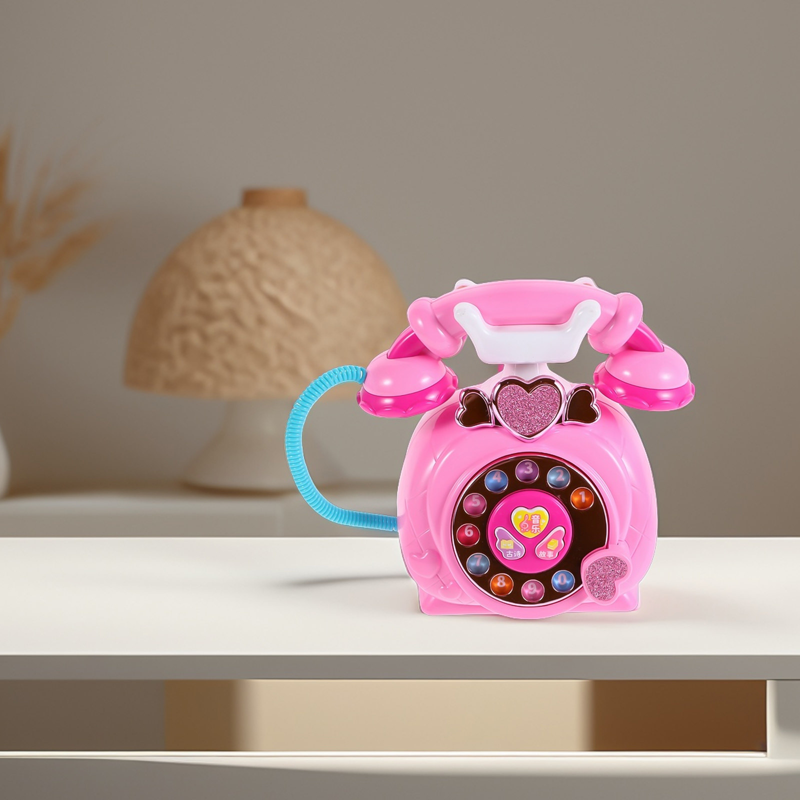 Kids Education Phone - เครื่องเล่านิทานเพื่อการศึกษา โทรศัพท์สำหรับเด็กเล็ก พร้อมเสียงเพลง ของเล่นเสริมพัฒนาการ ฝึกทักษะภาษาและพัฒนาสมอง
