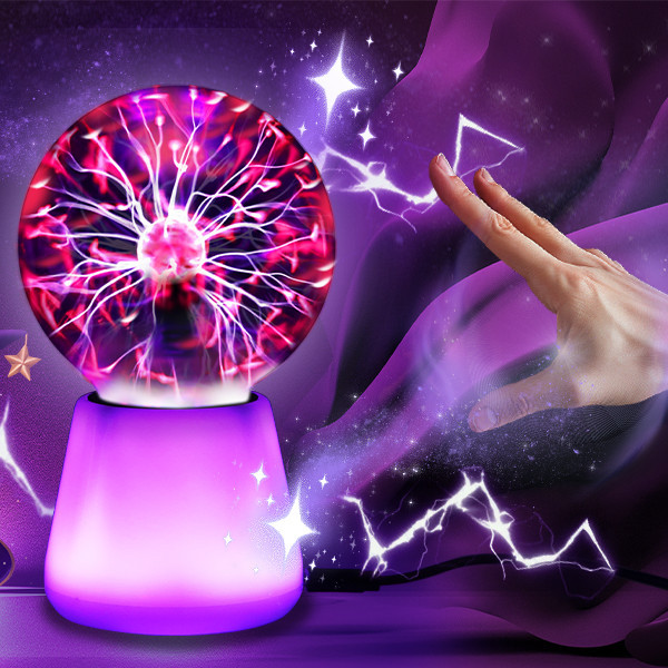 Globe Interactive Light - โคมไฟพลาสม่าบอลแบบสัมผัส ลูกโลกสายฟ้า 3 นิ้ว โคมไฟสนุกสนาน ใช้พลังงาน