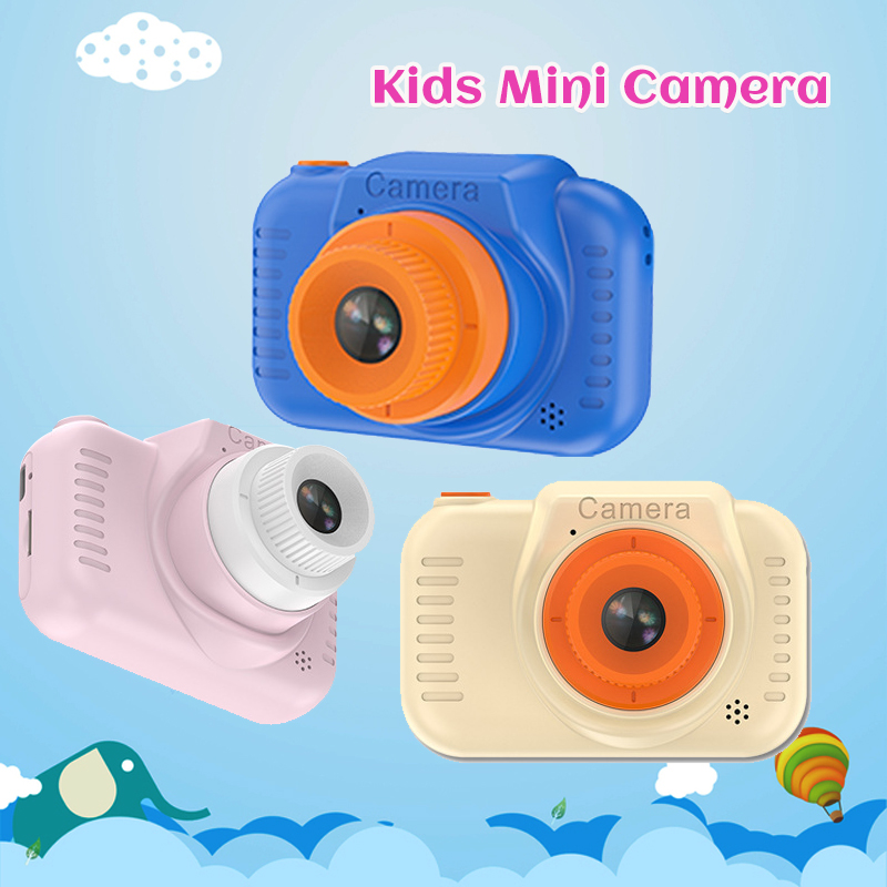 Kids Educational Videos - กล้องถ่ายรูปการ์ตูนสำหรับเด็กใหม่ กล้องวิดีโอดิจิตอลความละเอียด 1080P HD ของเล่นสำหรับเด็กเล็ก กล้องเซลฟี่สำหรับเด็ก