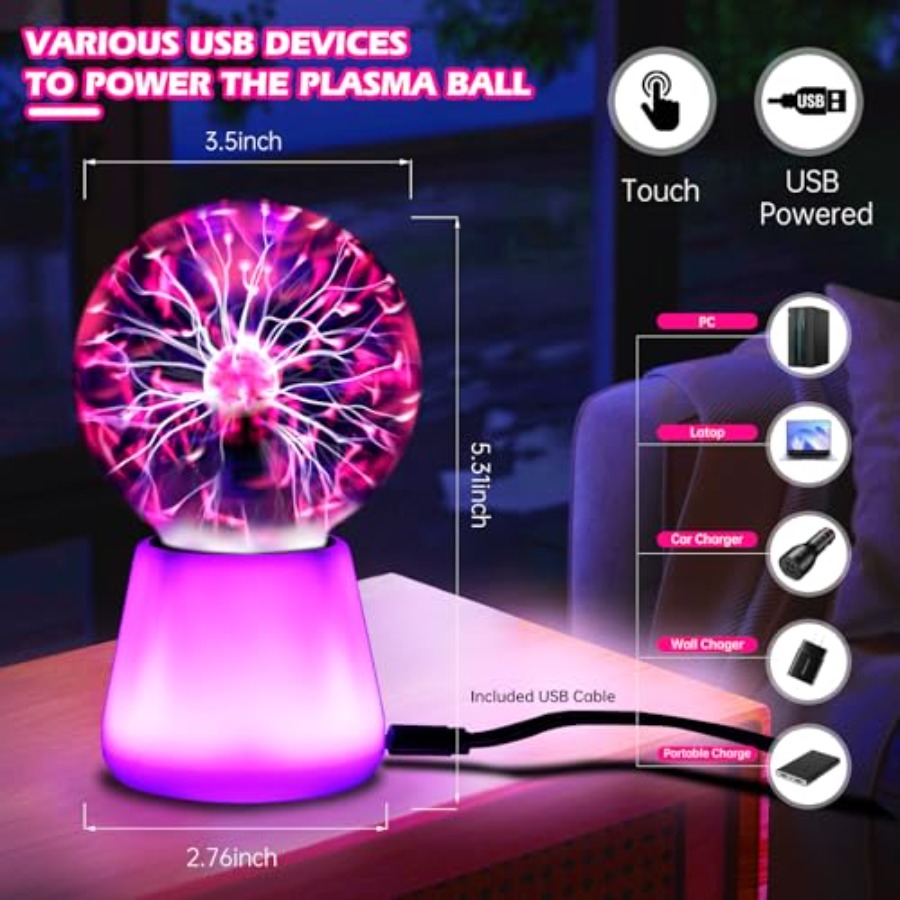 โคมไฟพลาสม่าบอลแบบสัมผัส ขนาด  - Globe Interactive Light บทวิจารณ์และราคา