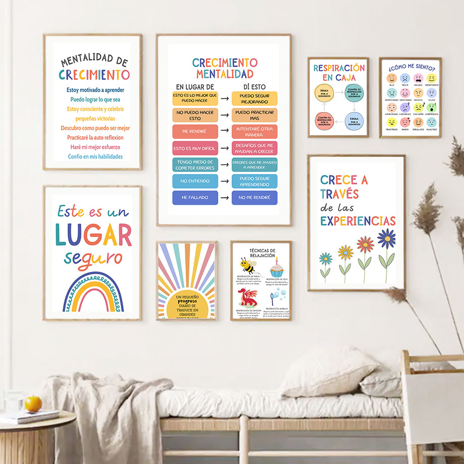 สโลแกนการศึกษาภาษาสเปนสายรุ้งซ - Kids Education Picture บทวิจารณ์และราคา