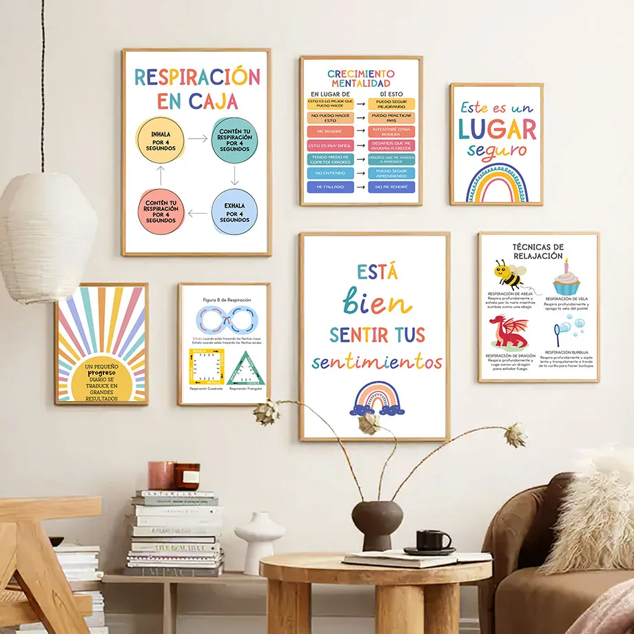 สโลแกนการศึกษาภาษาสเปนสายรุ้งซ - Kids Education Picture บทวิจารณ์และราคา